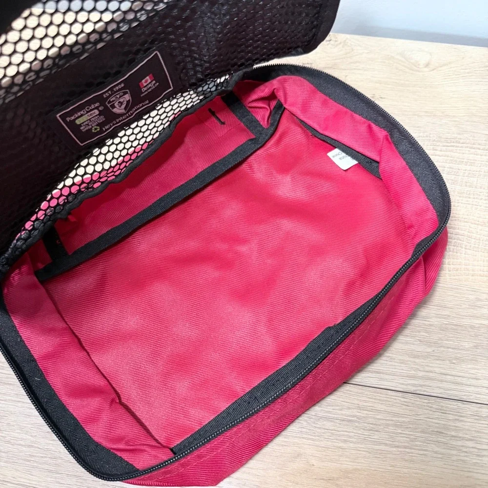 Heys Packing Cubes Set 2pc Unisex OS Red Eco-Friendly Recycled Mesh Travel Bags